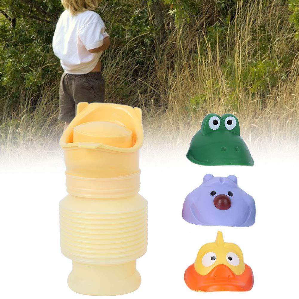 cigemay Shrinkable Urinal, Pee Cup Personal Mobile Toilet Mini for Kids Adult for Car for Camping for Travel(Yellow)
