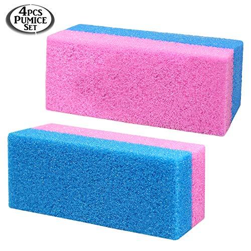 Anapoliz Pumice Bar 4 Pcs Set | Dual Sided Extra Coarse | Exfoliating Foot File | Heel & Feet Scrubber Pumice Sponge | Foot Pad Buffer Callus Remover | Synthetic Pumice Stone for Dry Skin Pedicure |By Anapoliz