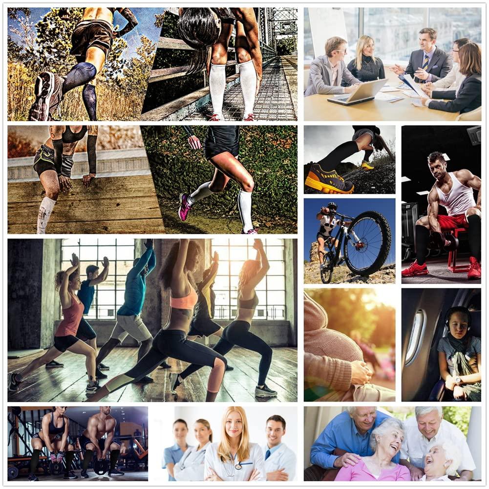 CHARMKING CHARMKING Compression Socks (3 Pairs) - 15-20 mmHg, Athletic Support for Running, Cycling, Travel - Boost Circulation and Performance