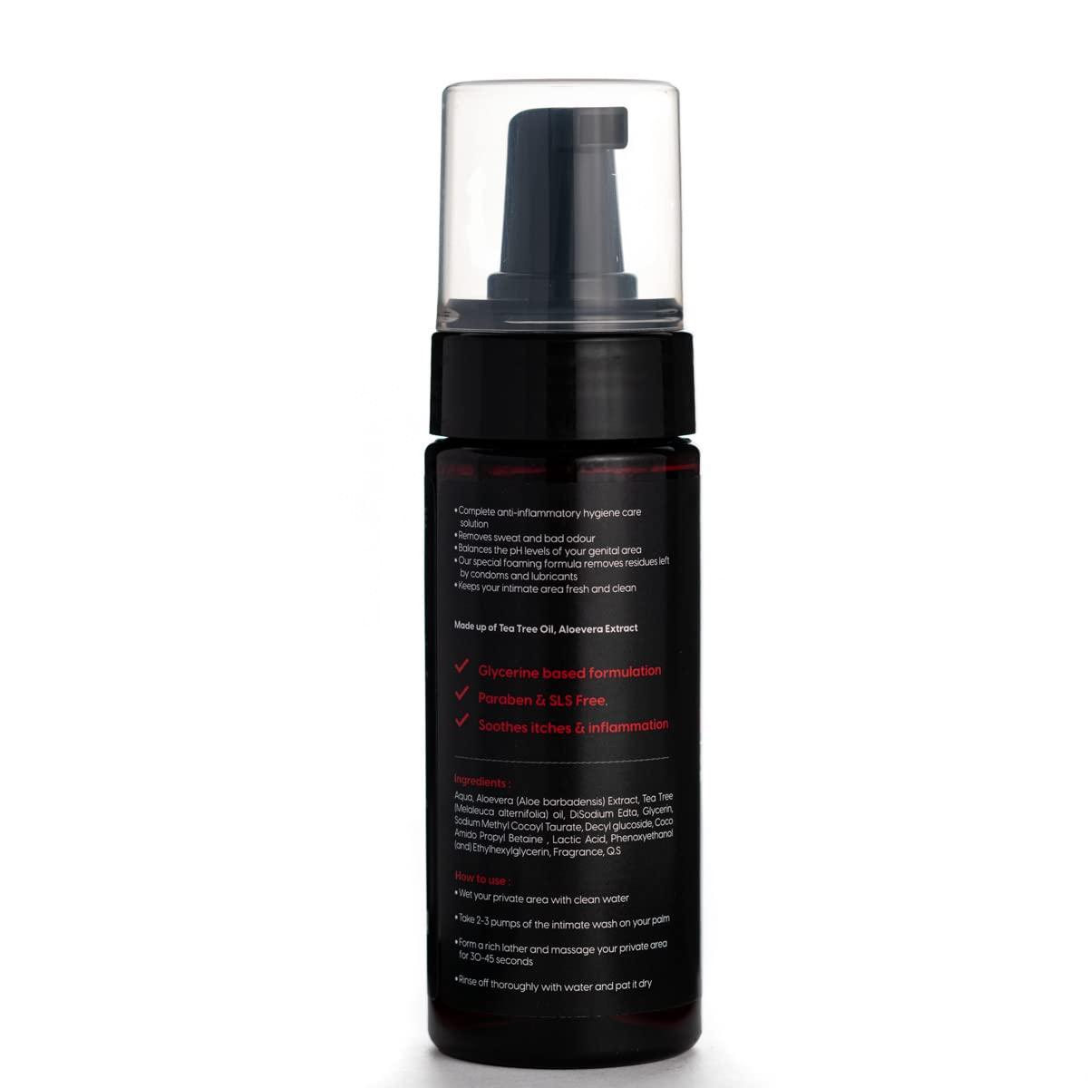 MENVERSE Menverse Intimate Wash for Men 150 ml | With Tea Tree Oil | pH Balanced Foaming Hygiene Wash | Anti Bacterial, Anti-Odour | Paraben Free & Sulfate Free