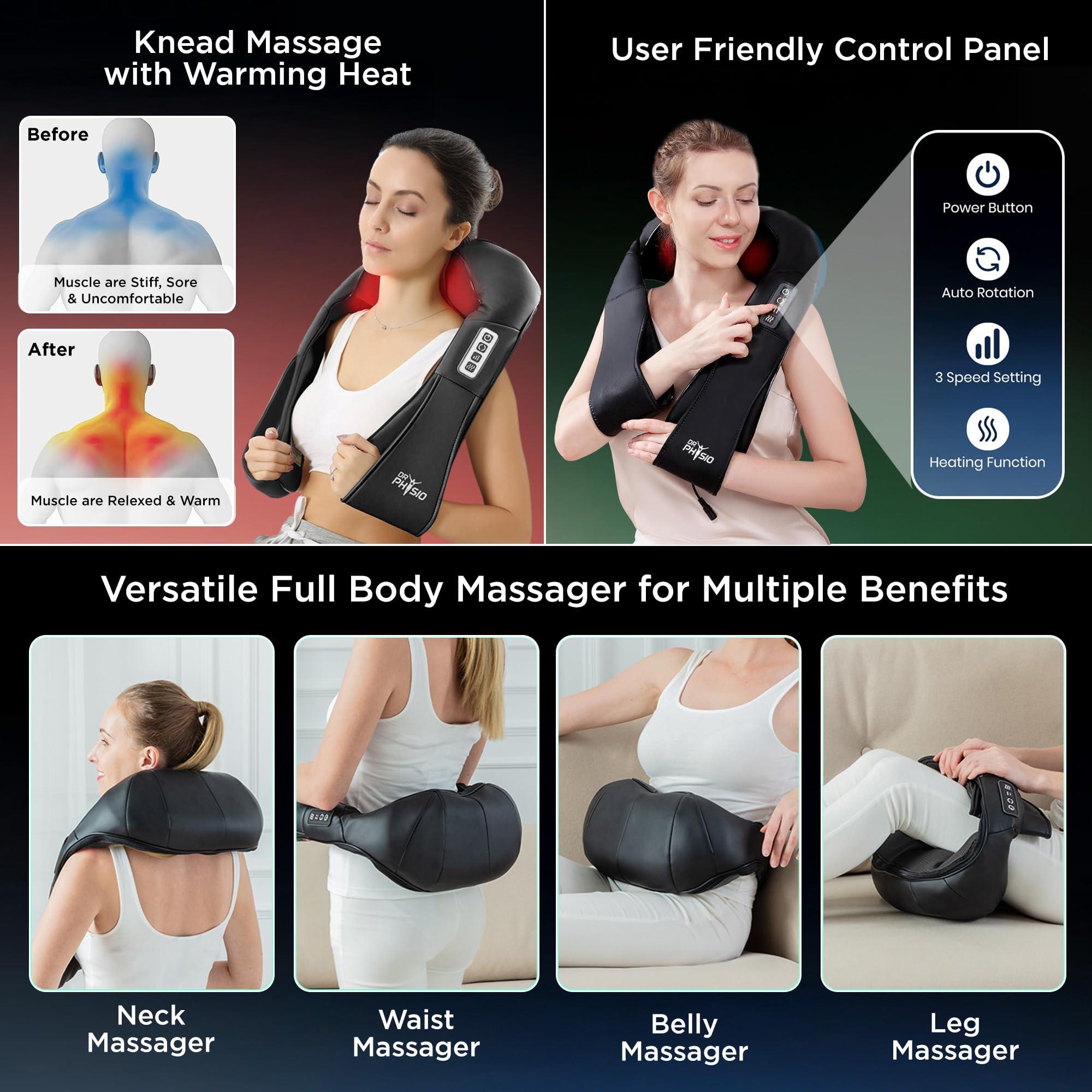 Dr Physio Dr Physio (USA) Electric Heat Shiatsu Machine Body Massagers (for Cervical Neck Shoulder & Back Pain Relief)