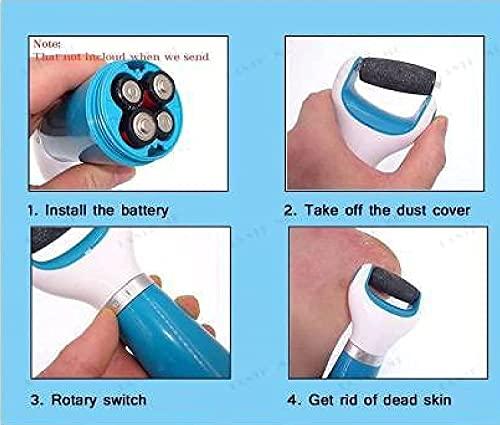 RENUMAX RENUMAX Best-Foot scrubber||Cracked Heels Pedicure||Dead skin Remover of Feet Massager||Callus Remover Perfect Electronic Dry Foot File||Coarse roller head||with diamond crystals (4)