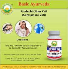 BASIC AYURVEDA BASIC AYURVEDA Samshamani Vati 60 Tablets Pack Of 4 | Giloy (Tinospora Cordifolia) Guduchi, Ghan Satva Bati | Certified Organic Natural 100 % Pure Immunity Booster | Rich In Antioxidants | A Powder Blend Of Natural Ingredients