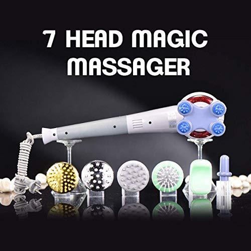 PIERCELL ENTERPRISE 7-In1 Magic Complete Body Massager for pain relief Complete Body Head Neck Shoulder Back Leg Foot Pain Relief For Men Women For Fat Reduction Joint Pains Corded Electric (Multi Color)