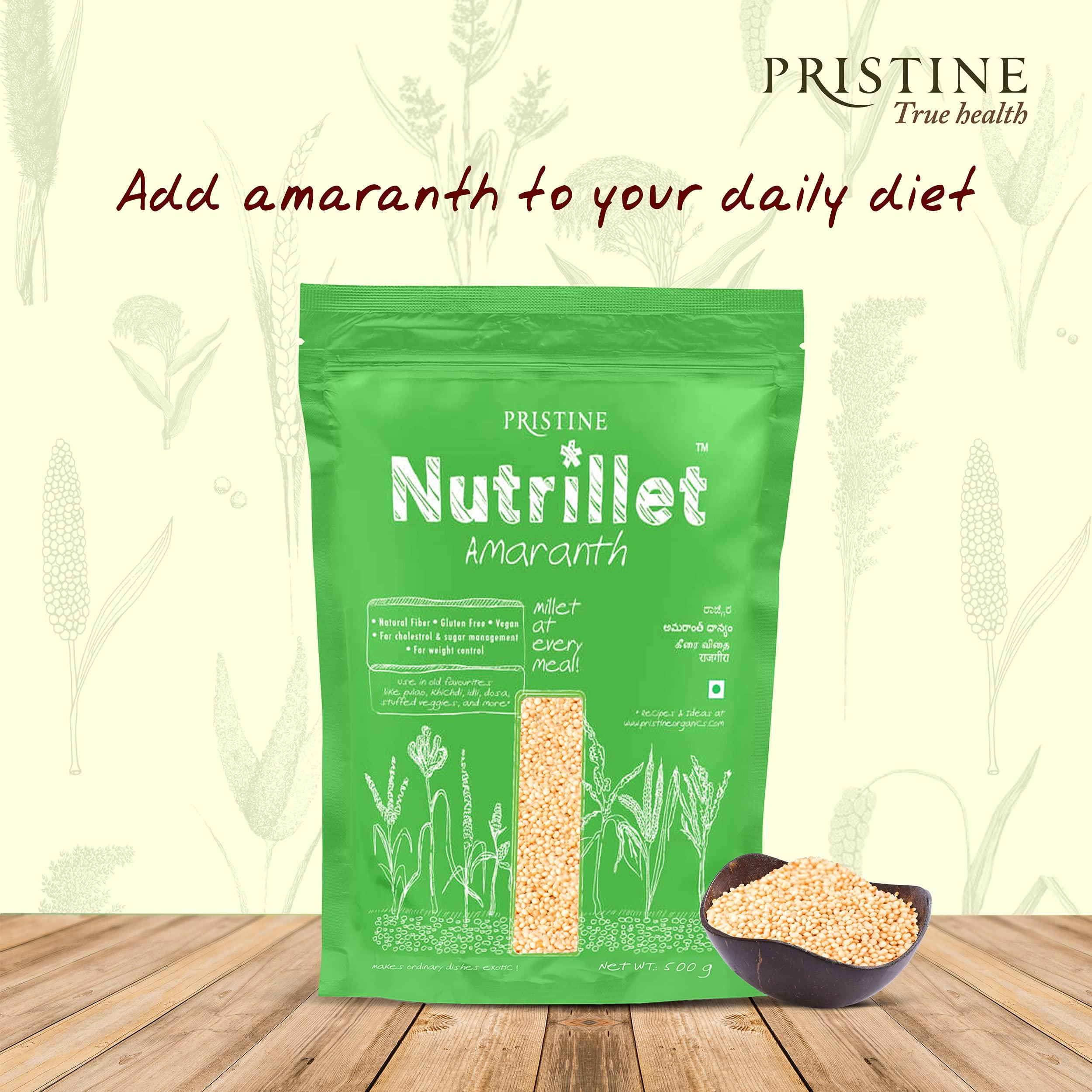 Pristine PRISTINE Nutrillet Healthy Amaranth Millet Pouch, 500 g (Pack of 3)