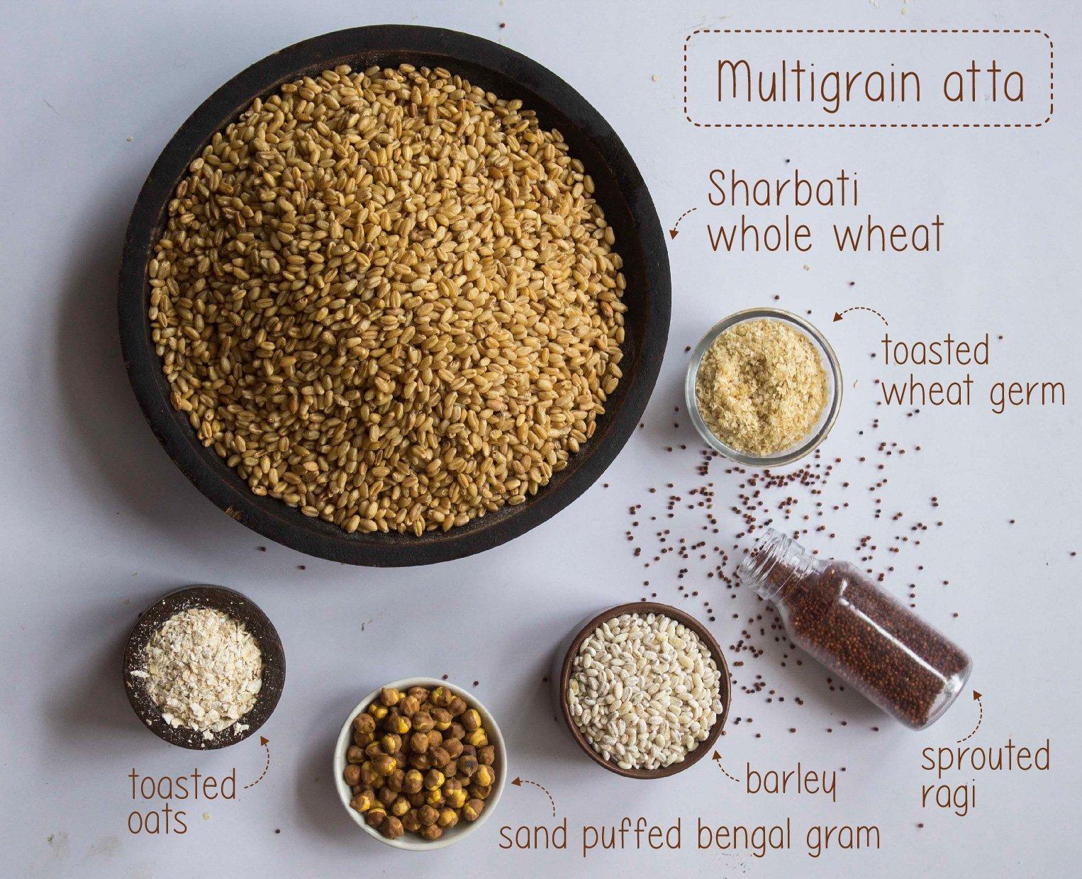 JIWA healthy by nature JIWA healthy by nature Gluten Free Atta/Flour, 1Kg & Multigrain Atta/Flour 1 Kg