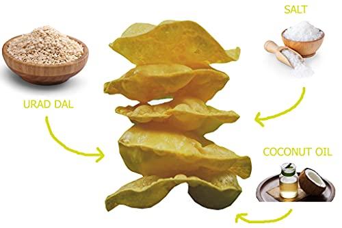 TREE OF EARTH TREE OF EARTH Organic Plain Indian Papad Kerala Pappadam Kerala Papadam Homemade Kerala Papad Appalam Kerala Papadam Pappadams (1 Kg - upto 200 N) Packed in Re-sealable ziplock Bag