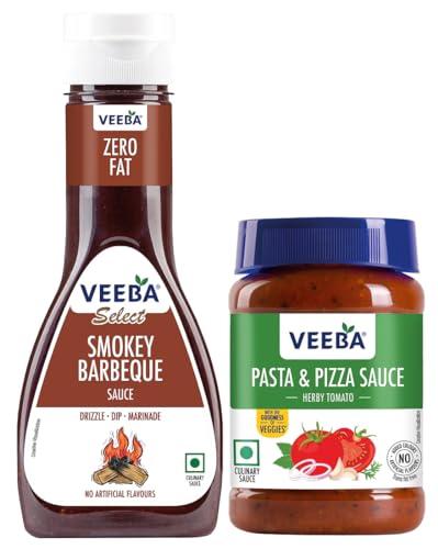VEEBA Veeba Sauces, Barbeque Sauce, 330g & veeba pasta pizza sauce 280g