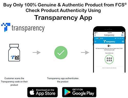 FCS FCS Pack of 6 Click Sleeve for Siemens Signia Silk Primax Click - CIC/ITC (Vented-Large).