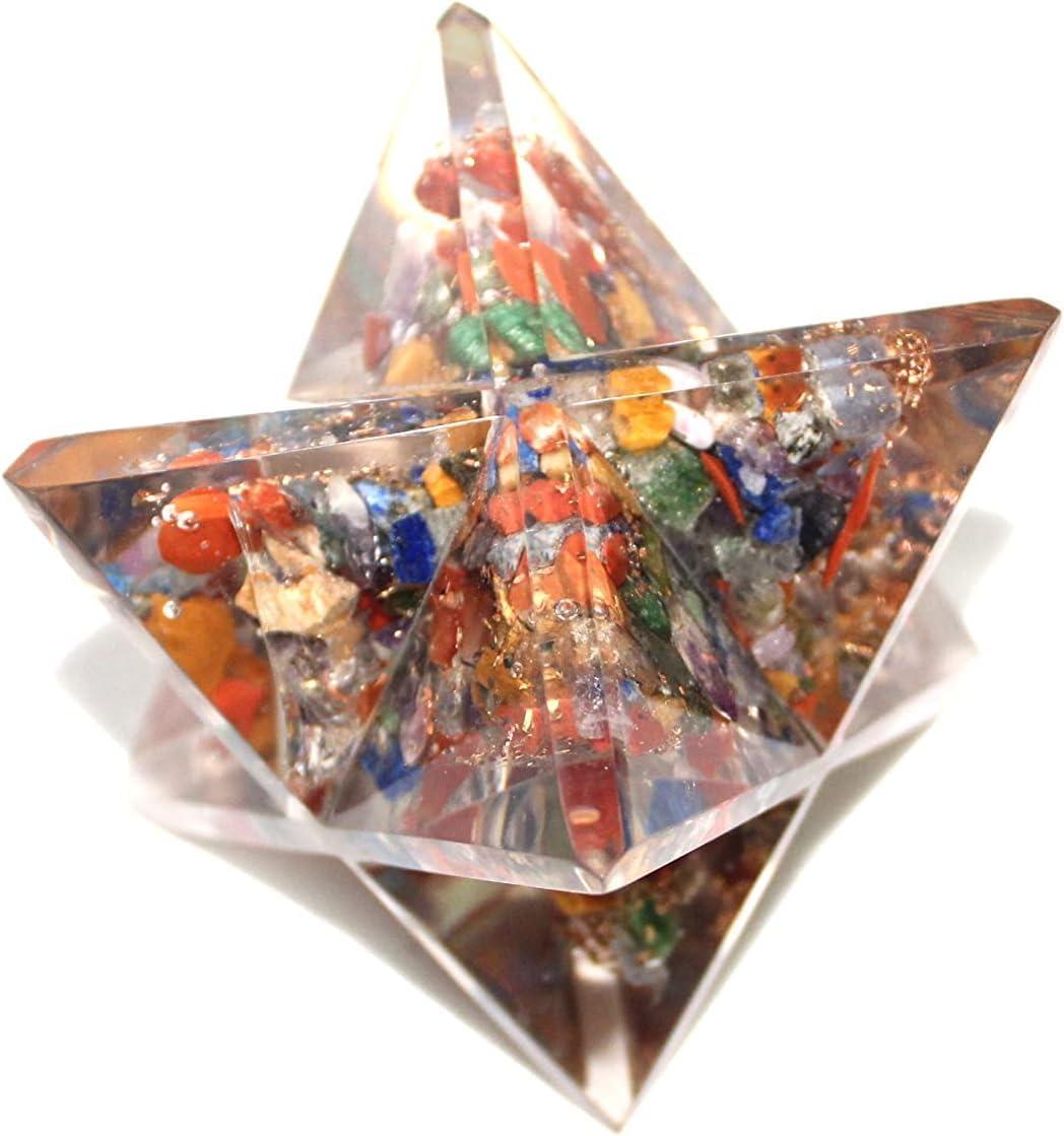 Jet International Crystal Big Genuine Mix Chakra Orgone Merkaba Crystal Therapy 4 Inch Huge Large Crystal Gemstones Copper Metal Mix Rare Healing Positive Energy