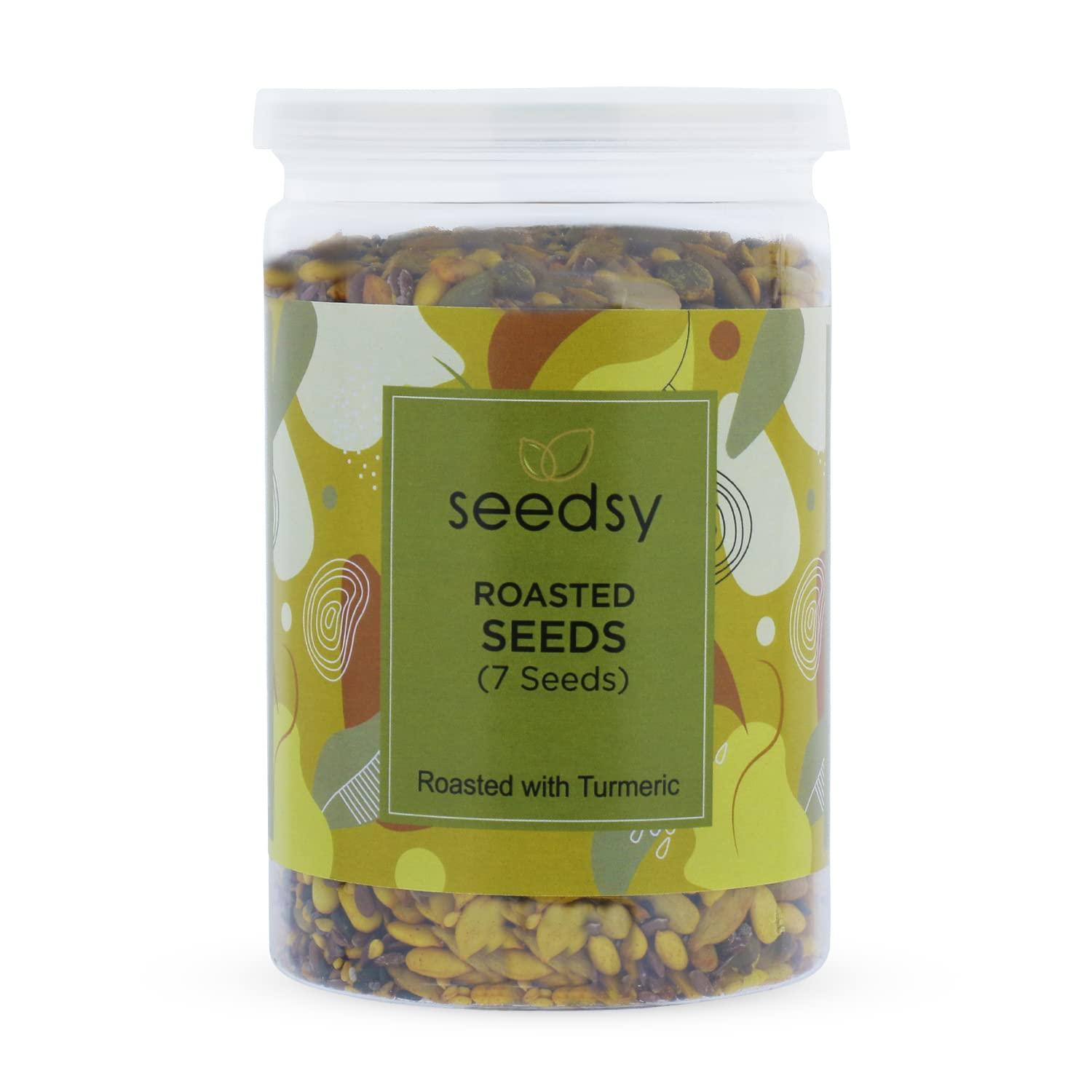 SEEDSY SEEDSY 7 In 1 Roasted Seed Mix Mukhwas, Roasted Pumpkin, Sunflower, Watermelon, Flax, Sesame, Chia Seed, Belpulp, 250Gms