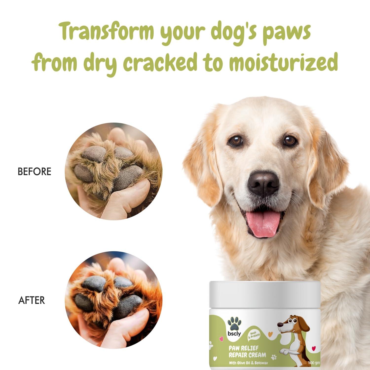 HARRODS Bscly 2-in-1 Moisturizing Paw Cream & Elbow Protector | 100g | for All Pet Care - Natural Cream, Wax, Balm for Healing Dry, Cracked, Chapped Paws & Elbows | Repairs & Heals