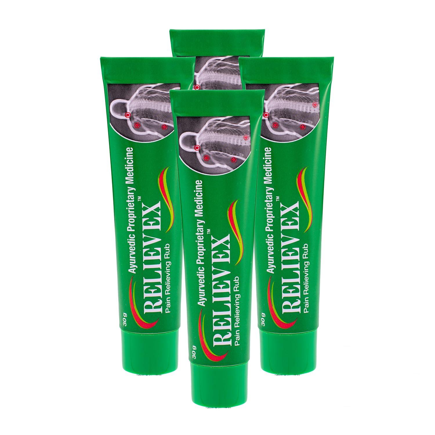 Relievex Relievex Ointment 30gms Pain Relieving Rub (Pack of 4)