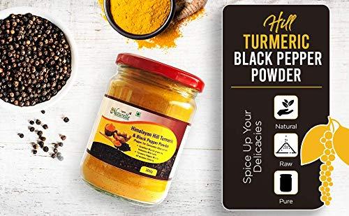 Farm Naturelle Farm Naturelle-Pure Himalayan Mountain Turmeric (Curcumin) with Black Pepper (Peperine) Powder -100 gms
