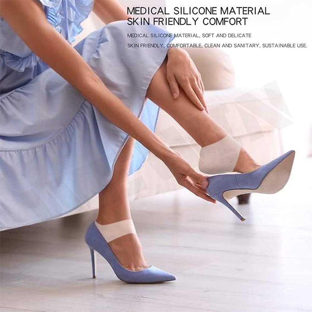 UBERSWEET Ubersweet Invisible Height Increase, Concealed Footbed Enhancer, Insoles Pad Breathable Odour-Free Wearable Silicone Height Increase Socks Heel Lift Gel, Unisex (3CM_Beige Color)\'||