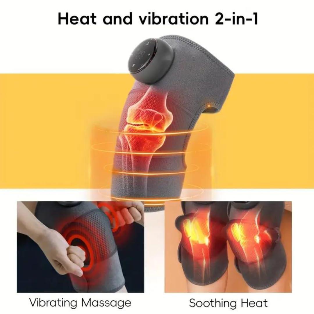 PREMIUMLI PREMIUMLI Electric Knee Massager for Joint Pain Relief | Cordless Massage Therapy Machine with 3 Heating Mode for Arthritis,Knee,Elbow,Joints for Men/Women (Single Piece)