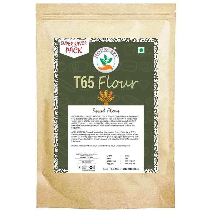NOURCERY Nourcery French Style T65 Flour, 1Kg (Bread Flour)