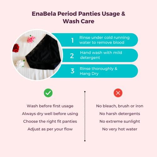 EnaBela EnaBela Reusable Cotton Period Panties for Women | Leakproof, Washable & Reusable | Post Partum Panties | Use Without Sanitary Pads, Cups & Liners | Comes in Exciting colors | Pack of 1 (Pink XL)