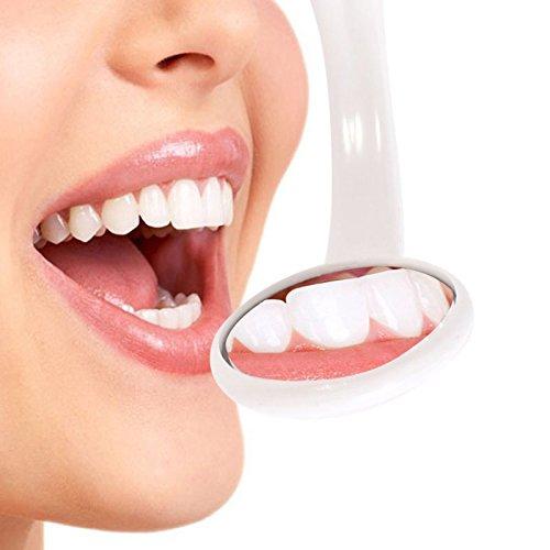 Ceonam 2 Pcs Dental Mirror with Light Tool LED Lighted Teeth Inspection Mirror Anti Fog Curve Angle Dentist Oral Care Tool