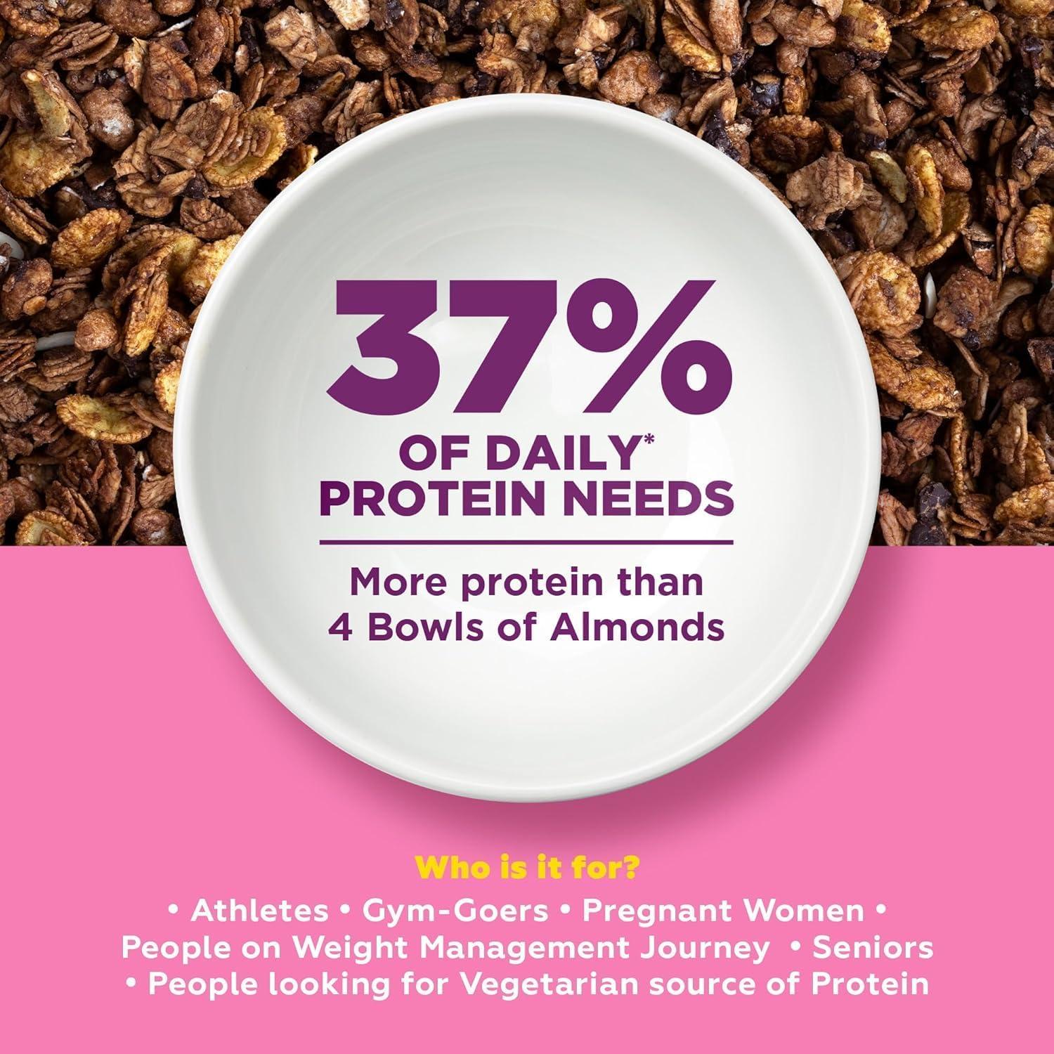 Yogabar Yogabar High Protein Muesli - Choco Almond & Cranberry - 21g Protein Muesli, Whey Protein 350g, and 1 High Protein Oats 850g | Choco Almond Oatmeal, 1 No Added Sugar Protein Bar (Combo of 3)