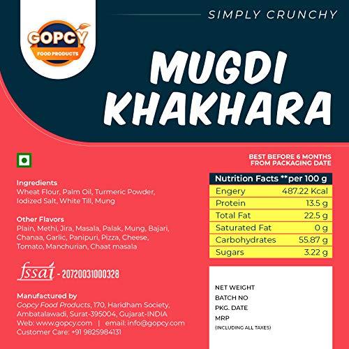 Gopcy Food Products Gopcy Mugdi Khakhra 800gm (Pack of 4)