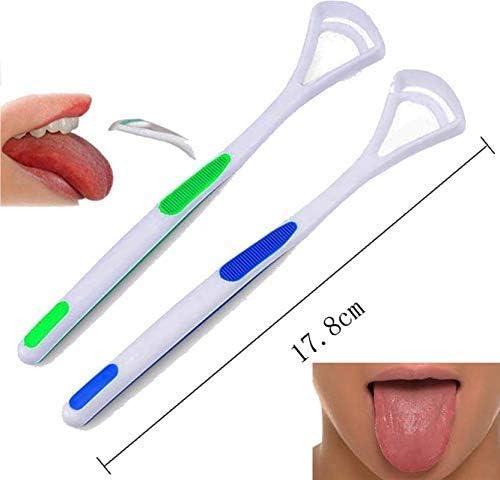 Generic plastic tongue cleaner for fresh people of india for adult & children, Multicolor, Pack of 3