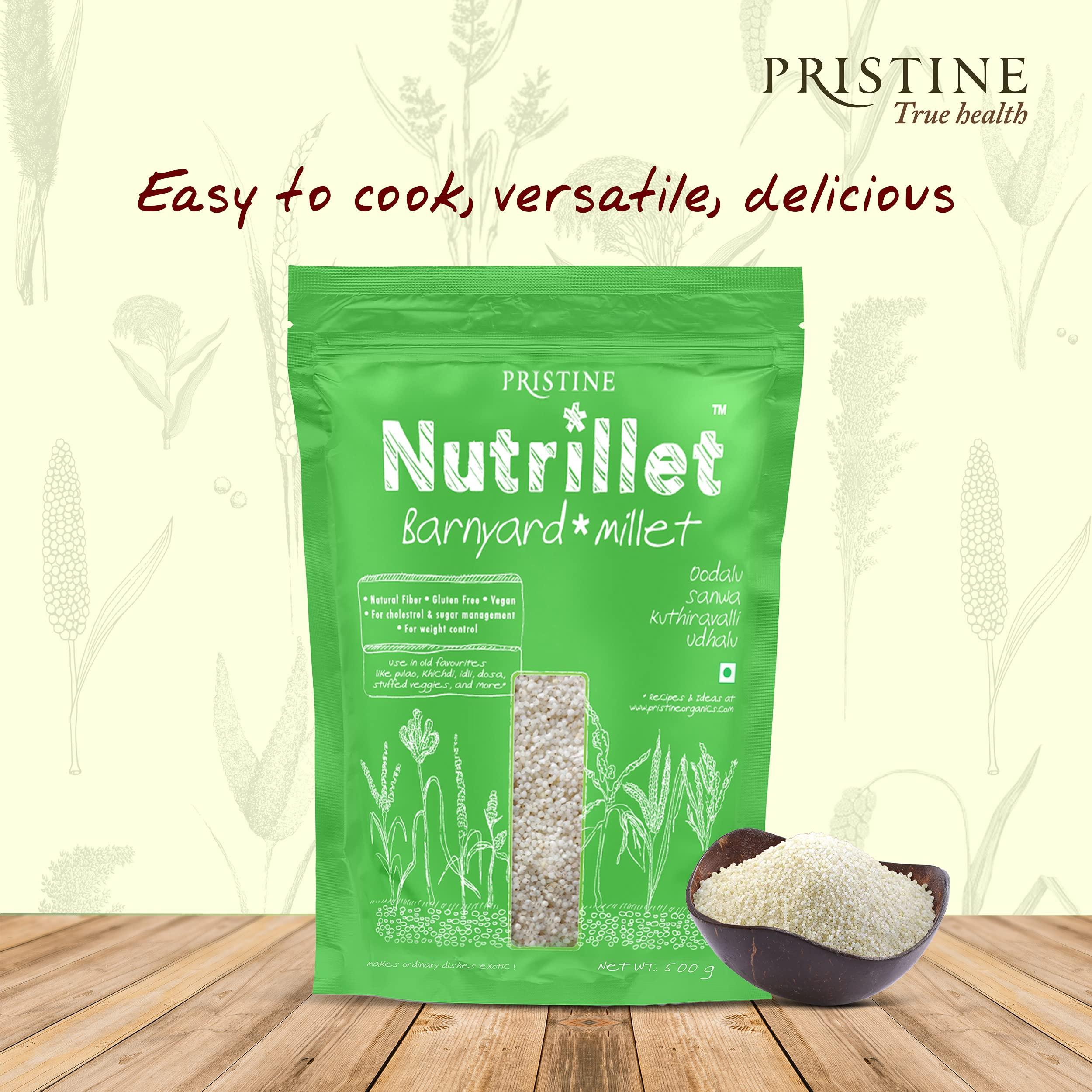 Pristine PRISTINE Nutrillet Healthy Barnyard Millet Pouch, 500g (Pack of 2)