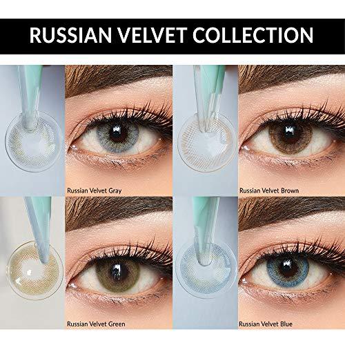 O-Lens O-LENS Russian Velvet Brown - Coloured Contact Lens (Monthly Disposable, -3.75 / 2pcs / Brown), Natural Looking & Comfy Eye Color Lenses