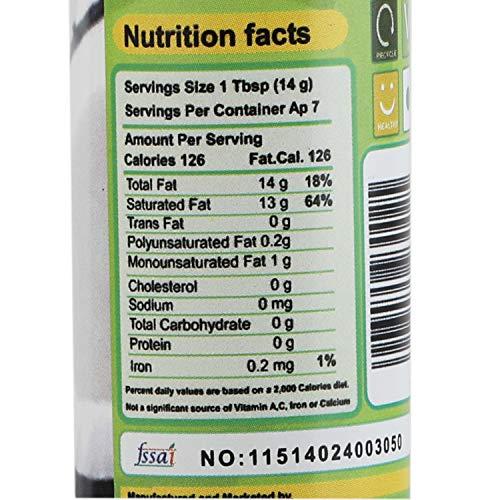 MERIT VCO MERIT VCO Oil 100% Natural Cold Pressed VCO - 250 ML |100% Pure, Edible Grade | For Cooking, Skin & Hair Health, Oil Pulling