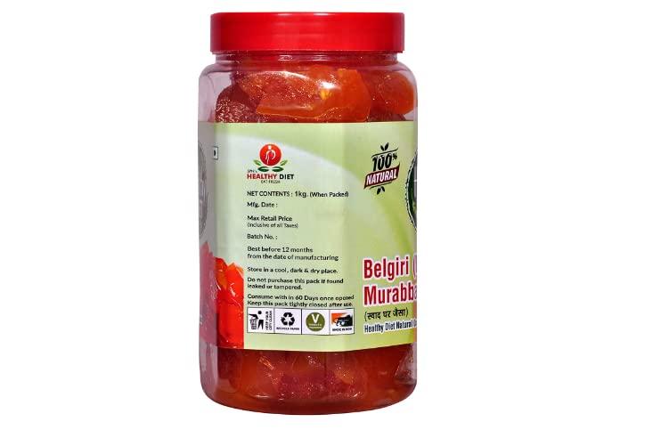 Healthy Diet Healthy Diet Belgiri Murabba Bel Bail Bale Murabba Home Made Hand Made Organic Herbal Murabba Pure Organic Made in India Homemade Bel Murabba, Bail Fruit Ka Murabba, Sweet Belgiri Murabba-(900G)_H