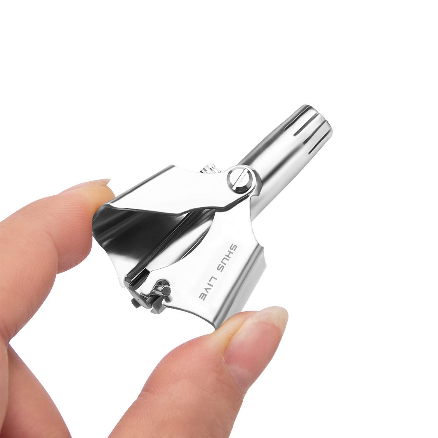 PANASON PANASON Manual Nose Hair Trimmer & Ear Hair Trimmer, Shus Live Stainless Steel Manual Nose Hair Remover For Men And Women, Easy Cleansing And Easy To Carry, Sh20-N1
