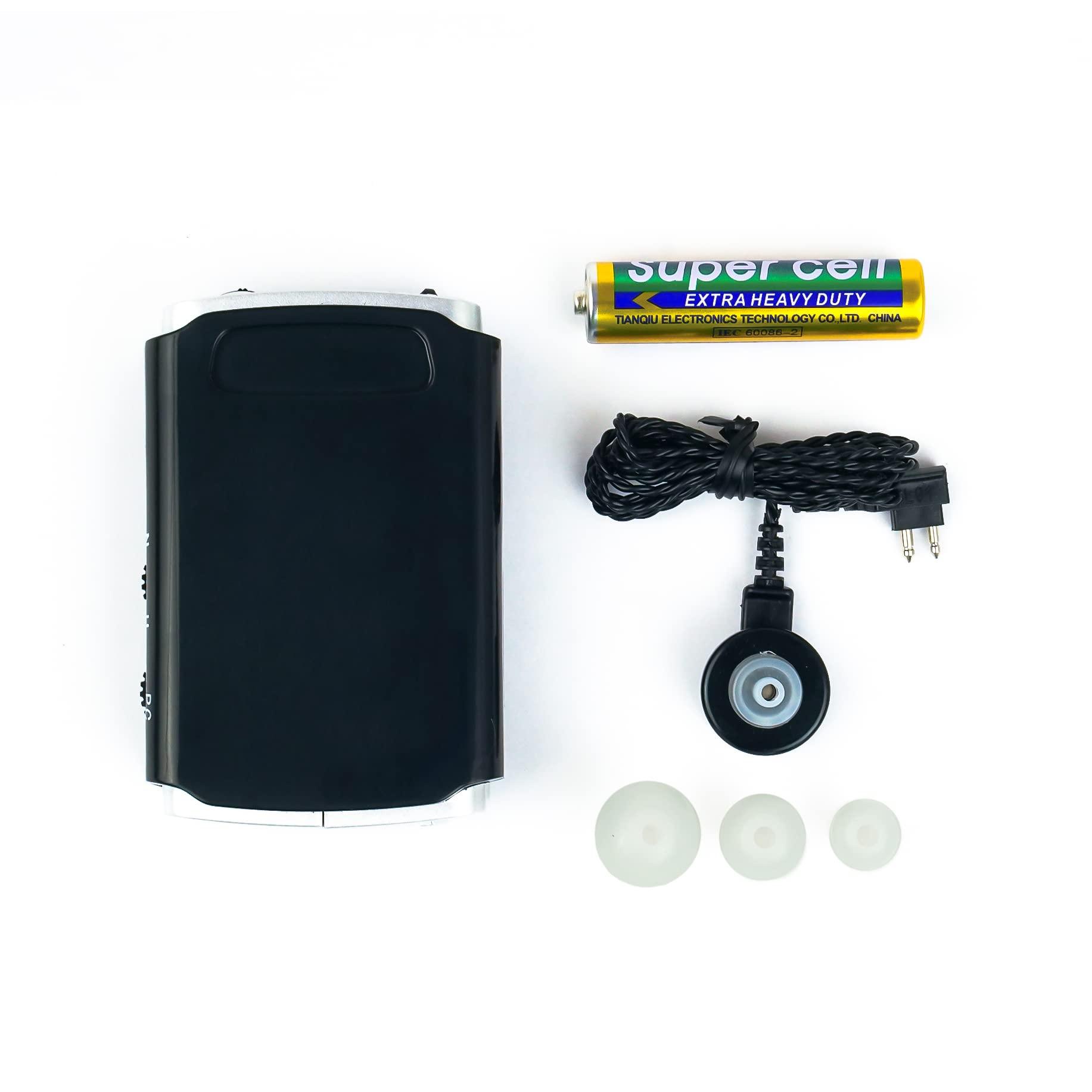 KELIX Kelix Premium Smart Auto Semi Digital Black Stylish Hearing Aids Machine 8 Channel, Pocket Model Hearing aid Ear Machine for All Age Group, Long Battery Life Kaan Ki Machine