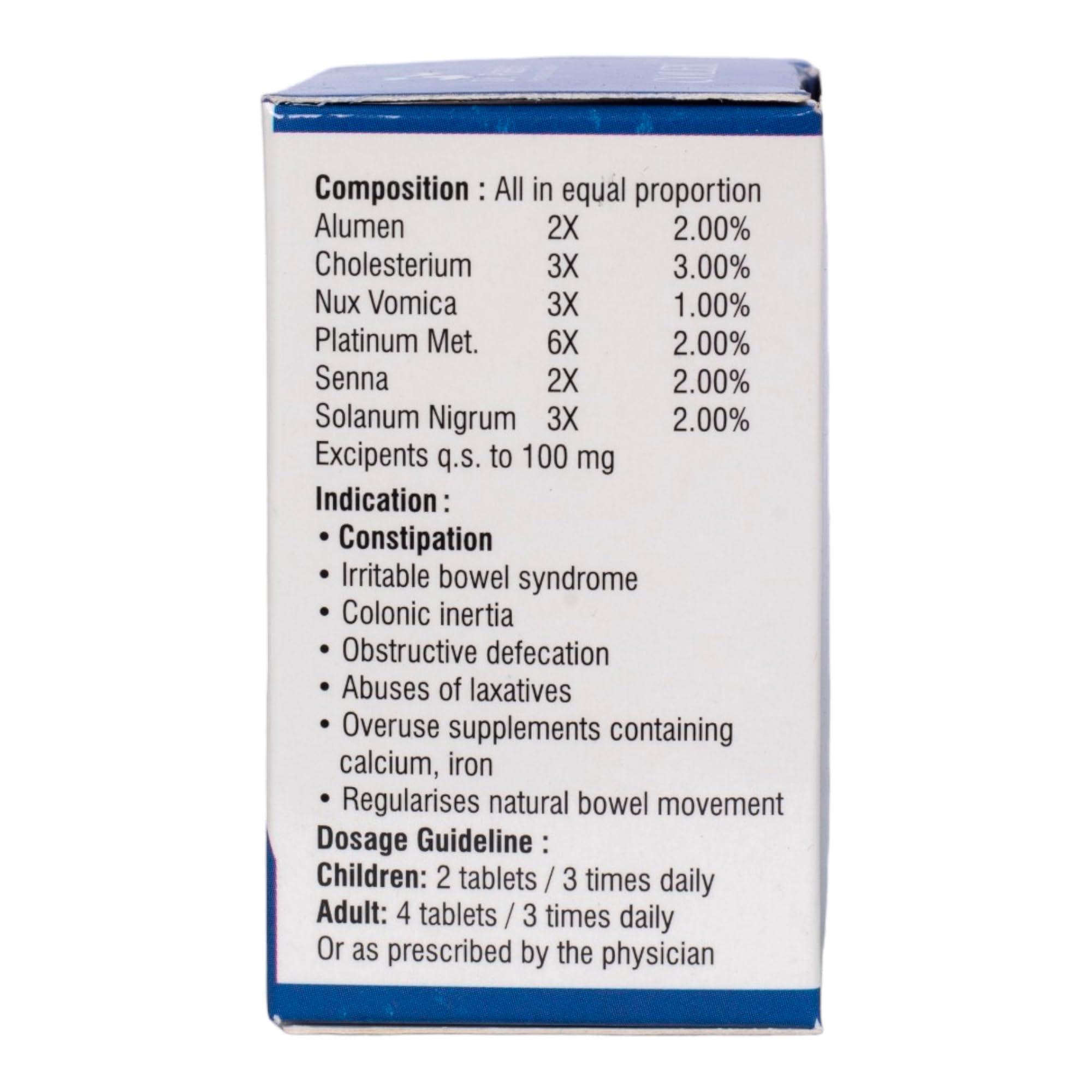DR PATELS HOMEOPATHIC MEDICINES Dr Patel's 2 Pcs Homeopathic Colex Tablets - Homeopathic medicine for Constipation, Irritable Bowel Syndrome, Obstructive Defecation, & Regularizing Bowel Movement- 25gms