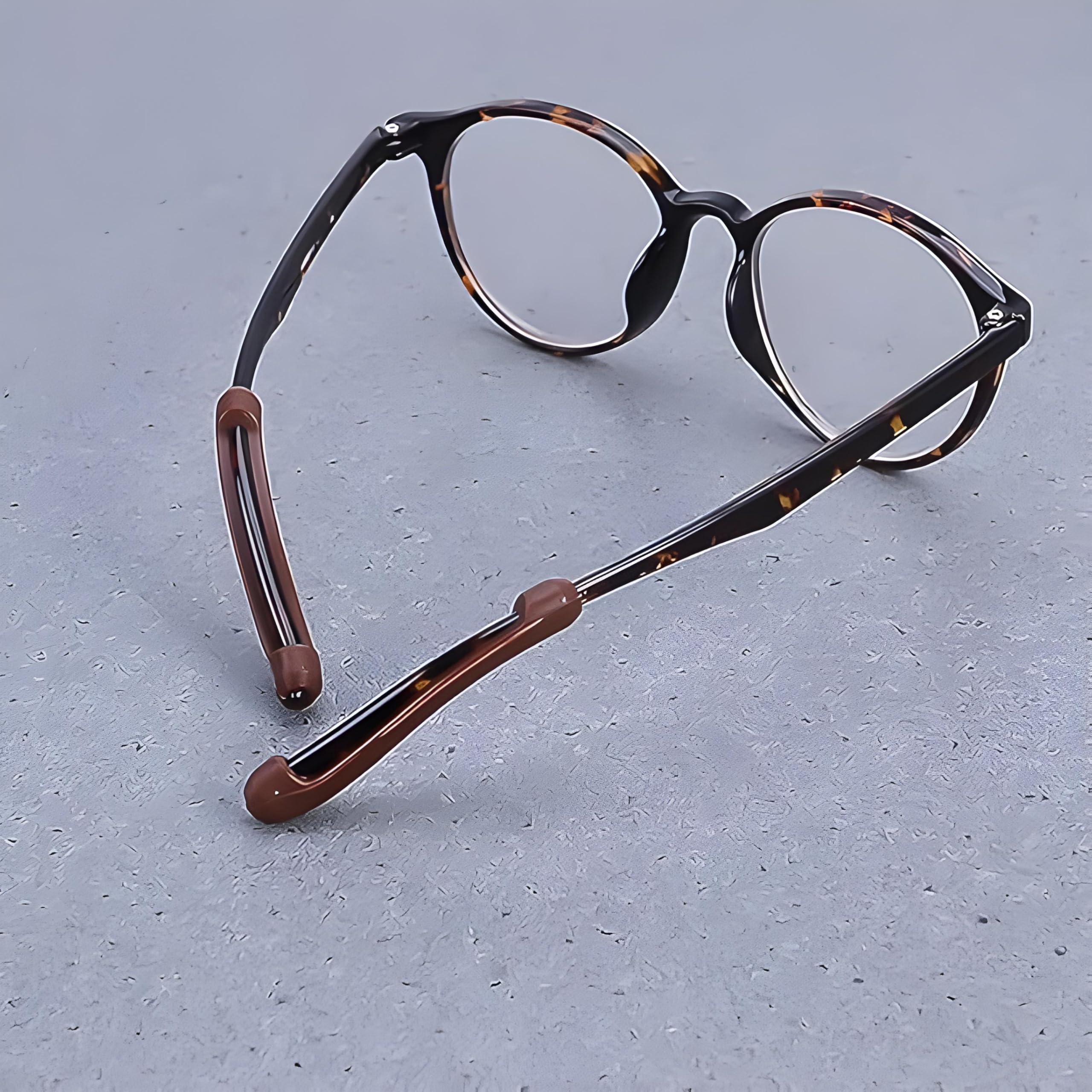 Oblivion Oblivion Silicone Anti Slip Ear Hook Pads for Eyeglasses Glasses Grip Brown