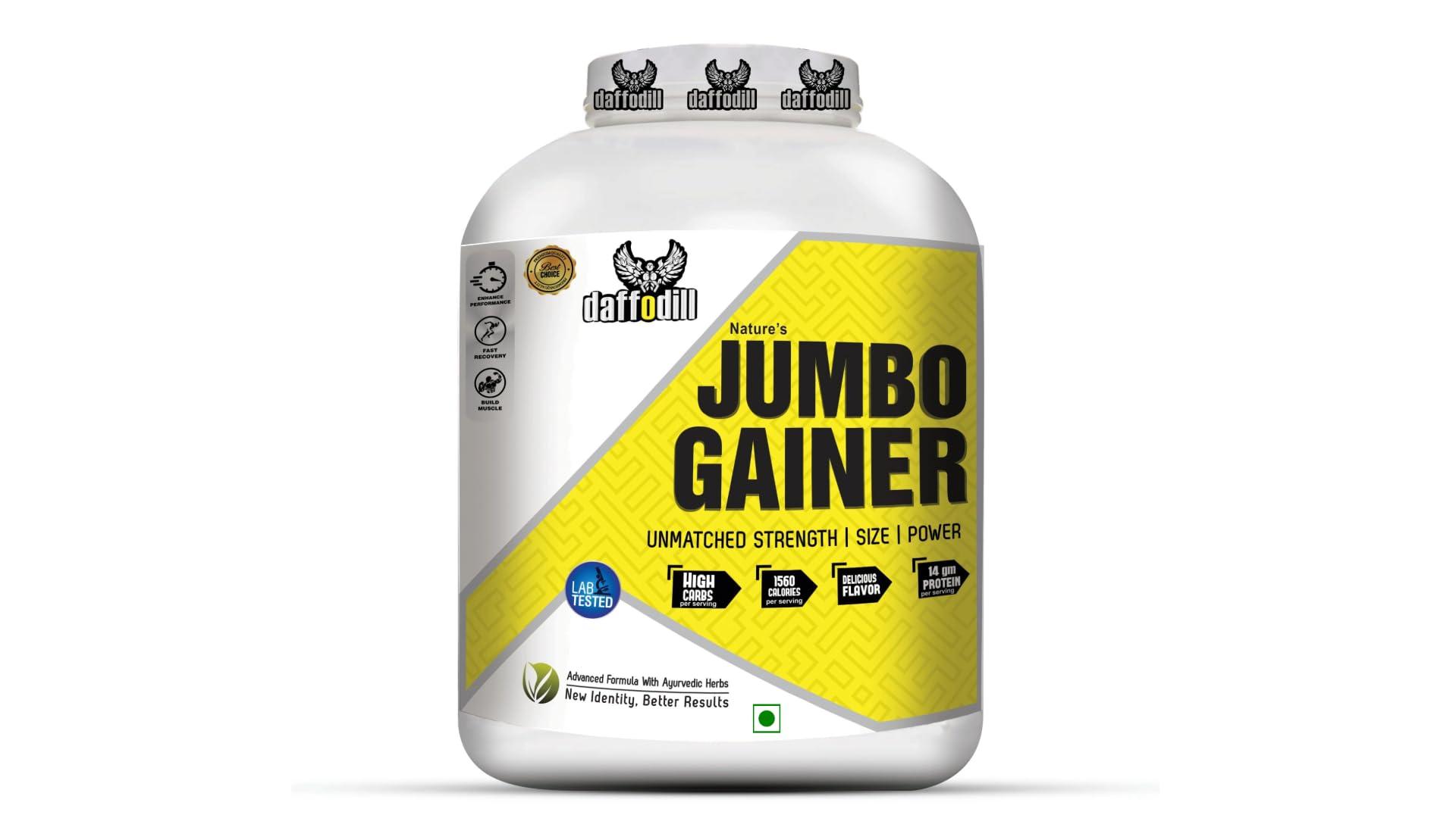 DAFFODILL HEALTHCARE JUMBO GAINER (UNMATCHED STRENGTH SIZE POWER) (CHOCOLATE, 6LBS)