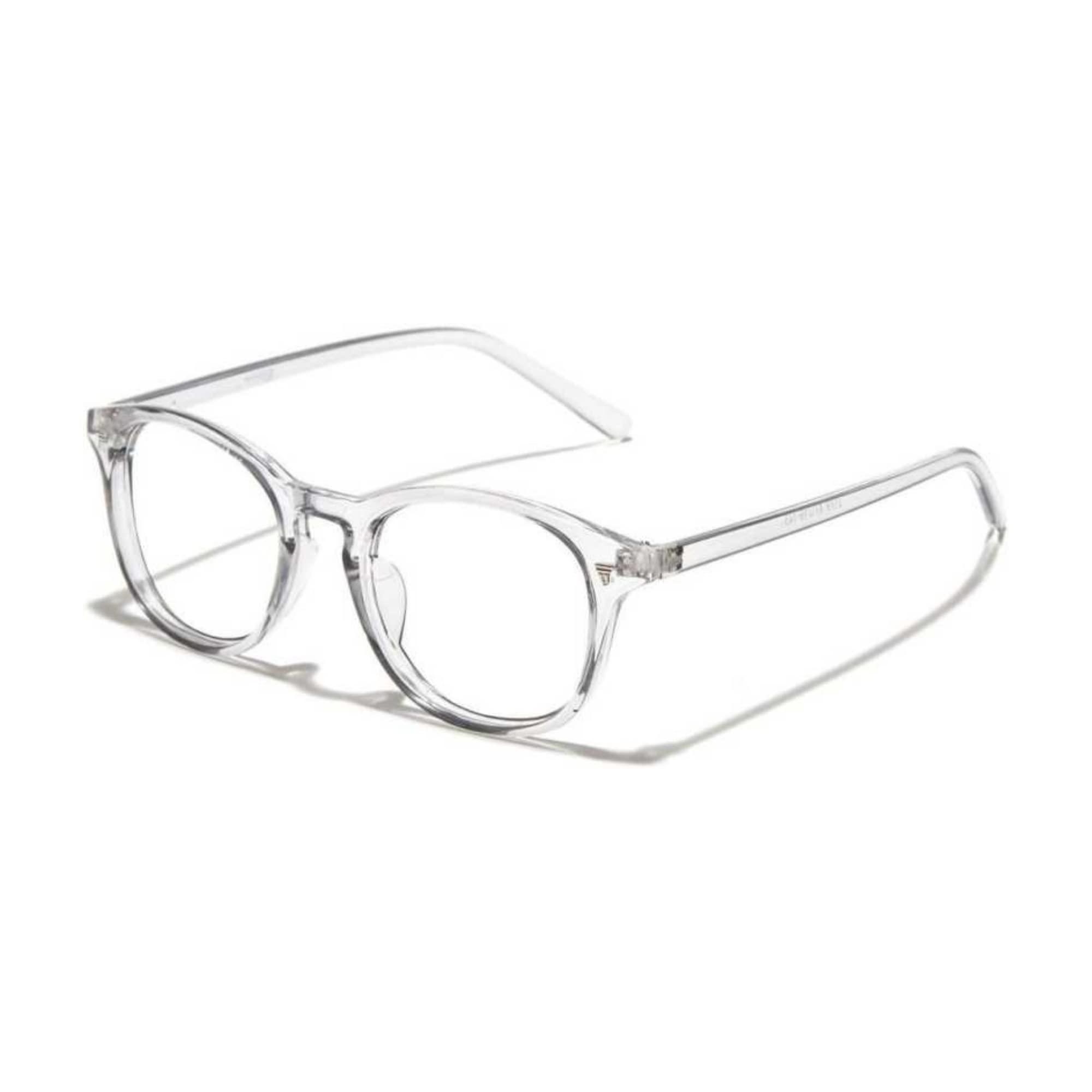 Fancy-Creation Fancy-Creation Premium UV400 Protected Round Anti Glare Reading Glasses Zero Power Computer Glasses For Men & Women (Multicolor) (Transparent)