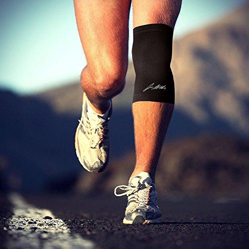 Dr. Arthritis Dr. Arthritis Copper Infused Knee Brace / Compression Sleeve / Support + Doctor Written Handbook (Single), (Black, L)