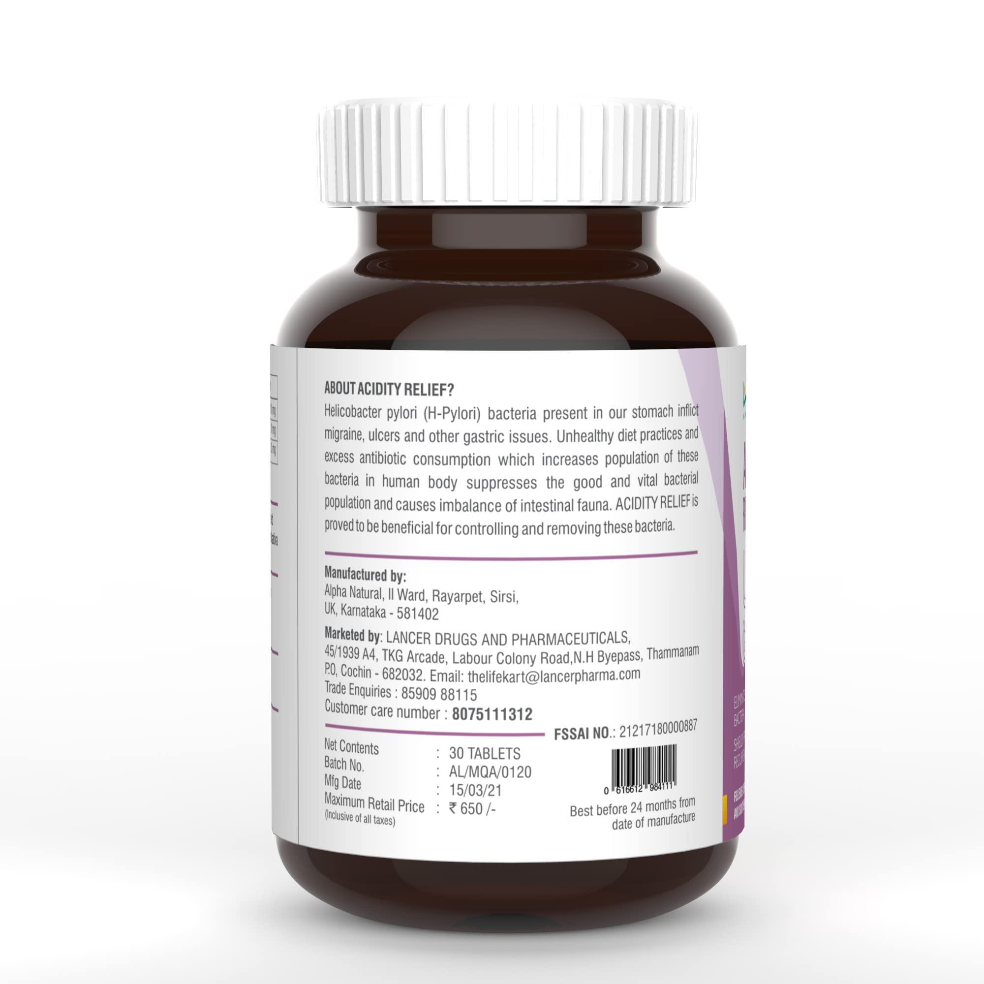 Lifekart TheLifekart Acidity Relief Ayurvedic Medicine | Stomach Pain Medicine | Indigestion Tablets | Digestion, Constipation, Abdominal Pain | Maintain A Healthy Gut Relief From Gas & Acidity (30 Tablets)