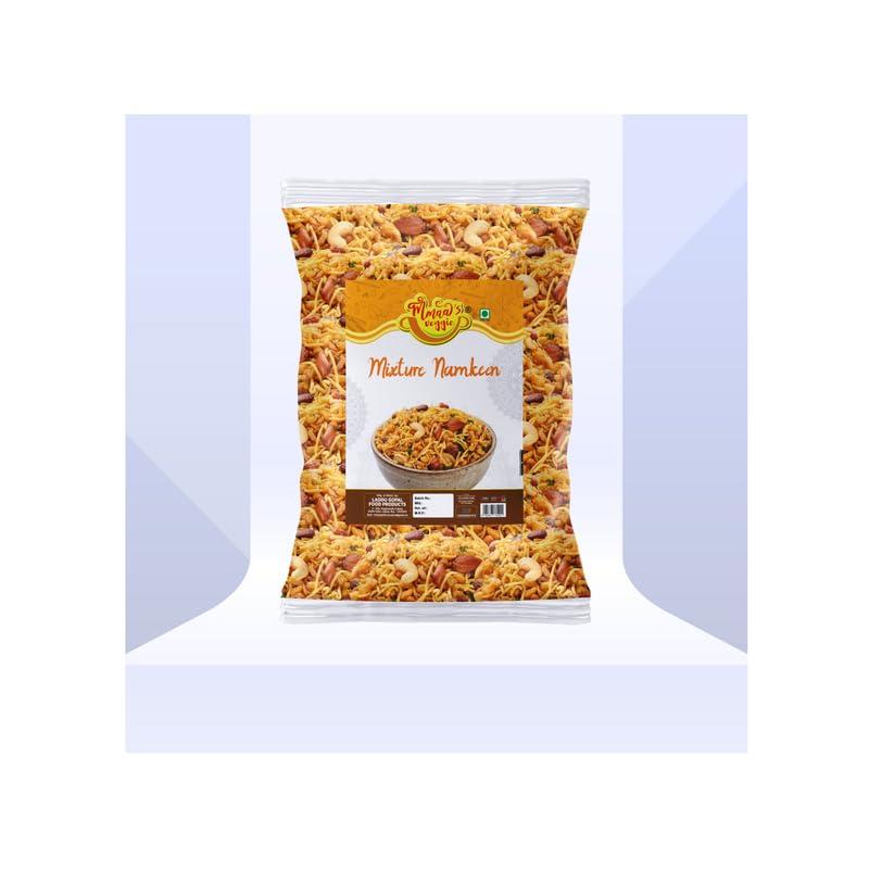 MMAA\'S VEGGIE Mmaa\'s Veggie Mix Farsan Besan Sev, Peanuts, Boondi - Misal Pav Farsan | Ready to eat Mixture Namkeen, Homemade and Lite Spicy Namkeen, Namkeen And Snacks | Made In Groundnut Peanut Oil-250 * 3Pack
