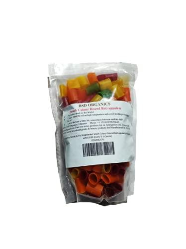 BSD Organics BSD Organics Ready to Fry Vegetarien Snack Colour Round Boti appalam/pratiyogee vafal -1 KiloGram