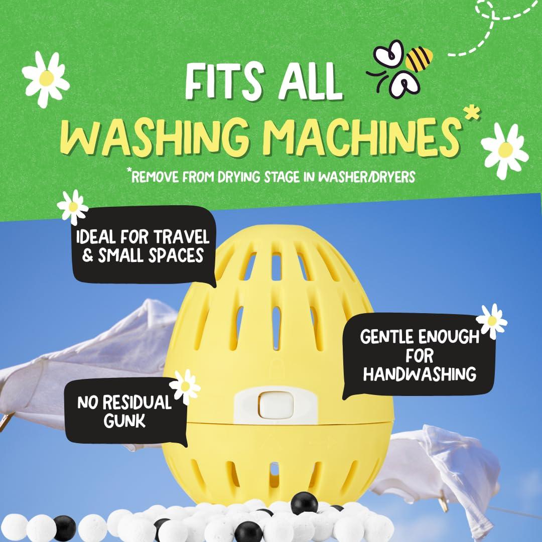 Ecoegg Ecoegg Laundry Egg | Detergent & Fabric Conditioner Replacement | Non bio, no enzymes, phosphates, bleach | Sensitive Skin | Orange Blossom 70 Washes (Fragrance Free)