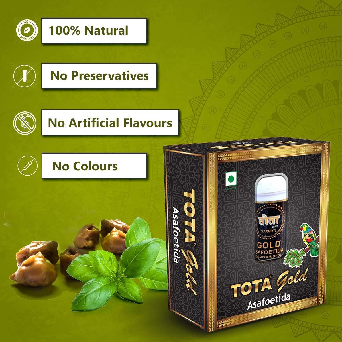 TOTA TOTA Gold Premium Pure And Strong Hing Granules 7Gm (Heeng/Asafoetida)