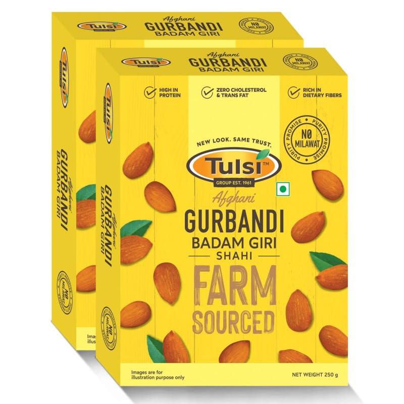 Tulsi Tulsi Badam Giri Girbandi Shahi Almonds 500g (250g x 2)