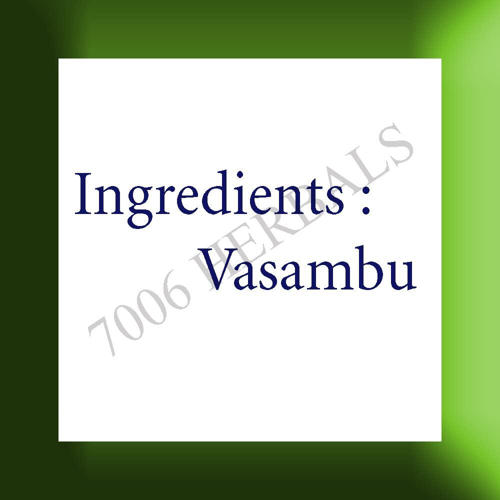 7006 HERBALS 7006 Herbals | Vasambu Powder | Acorus Calamus | Calamus/Sweet Flag | 50G | PACK OF 4 | 200G