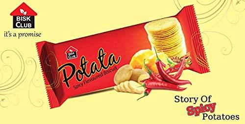 Pran Pran Spicy Biscuits -Potata 4 Packs of 100 Grams Each Original Imported