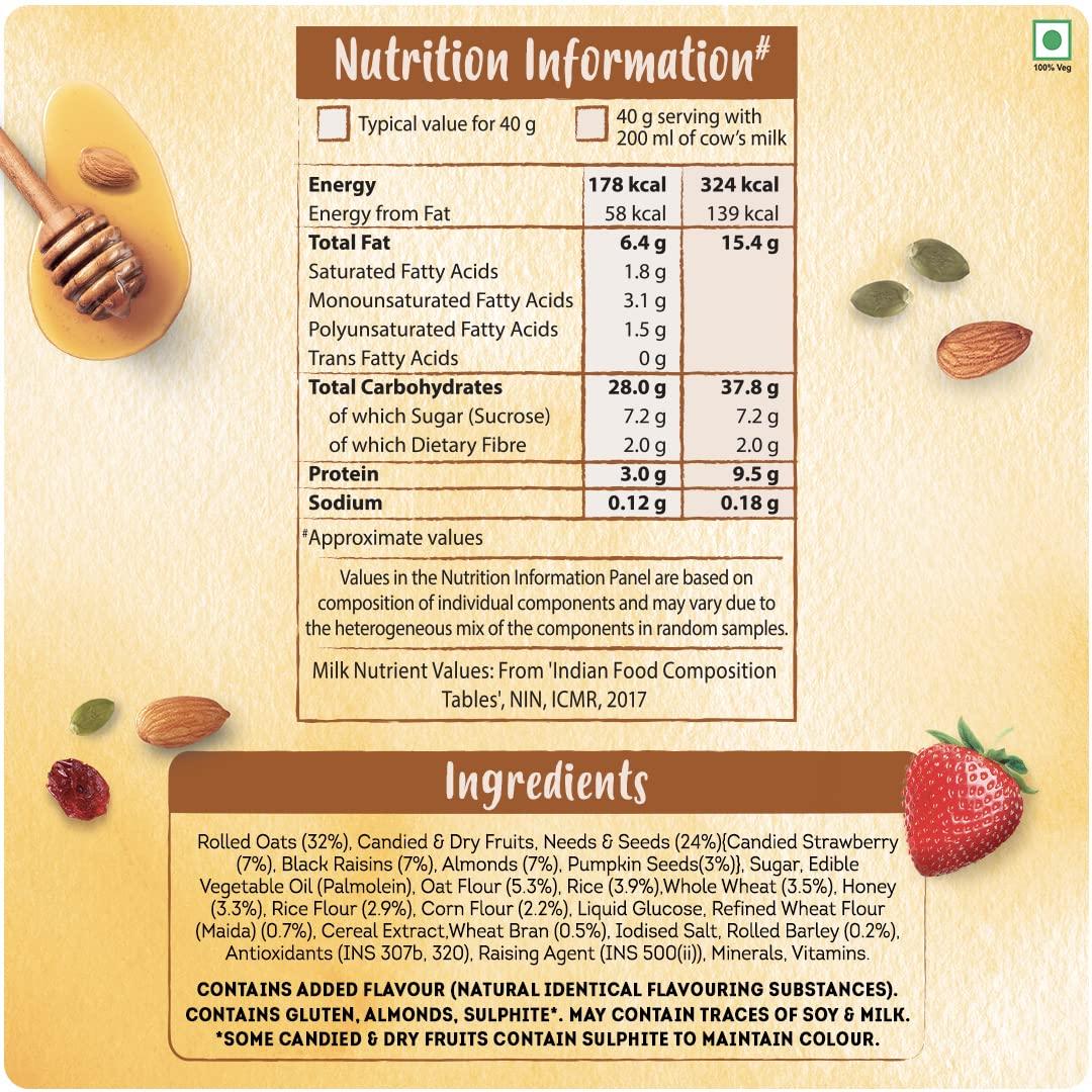 Kellogg's Kellogg\'s Combo, Kellogg\'s Crunchy Granola Almonds and Cranberries 460g and Kellogg\'s Crunchy Granola Honey, Almonds, Strawberries & Pumpkin Seeds, 450 g