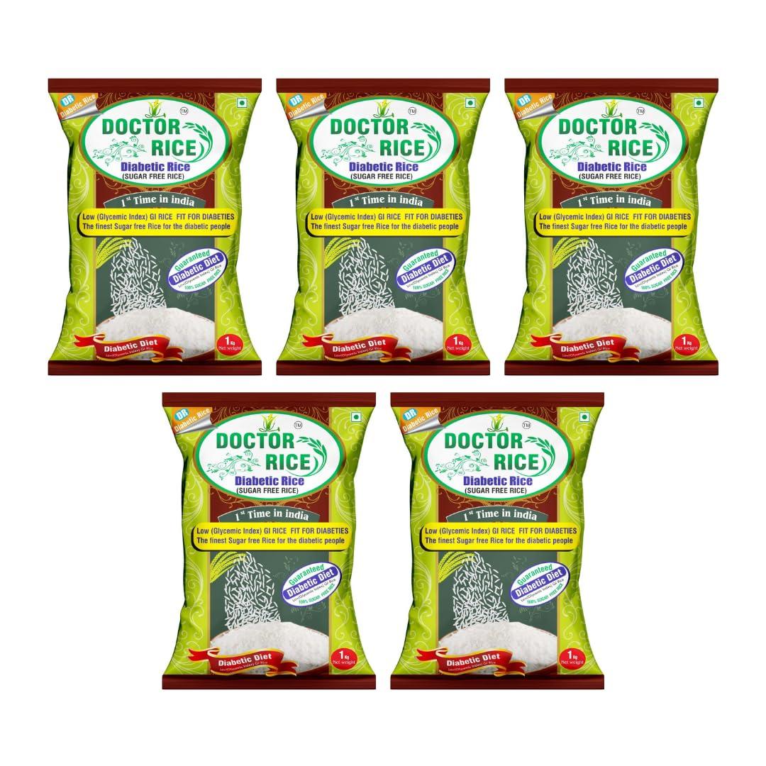 DOCTOR RICE - DIABETIC RICE DOCTOR RICE - DIABETIC RICE - SUGAR FREE RICE - 1kg (PACK OF 5)