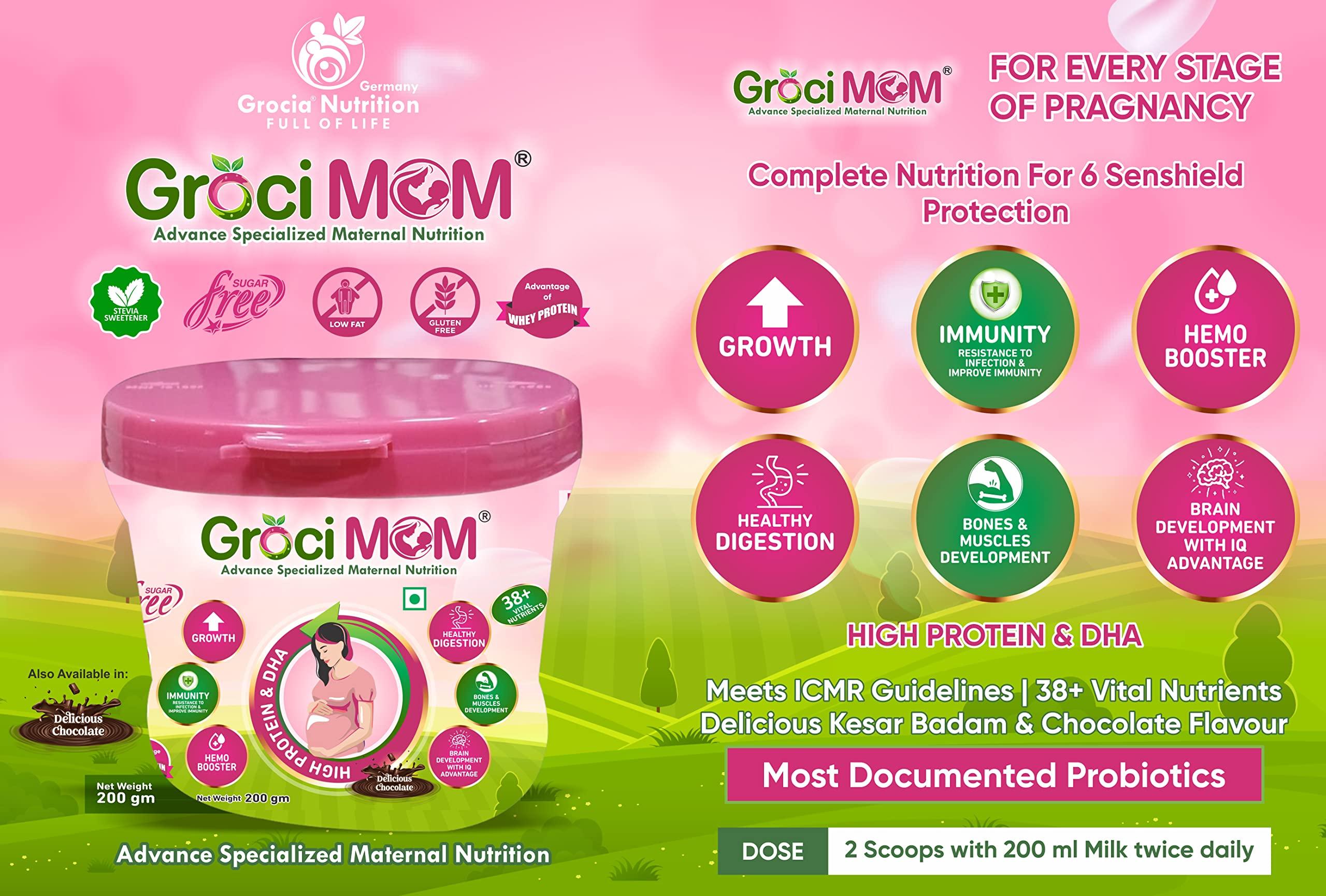 Groci Mom Advance Specialized Maternal Nutrition Groci Mom (Chocolate) Advanced specialized Maternal Nutrition