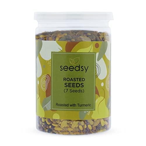SEEDSY SEEDSY 7 In 1 Roasted Seed Mix Mukhwas, Roasted Pumpkin, Sunflower, Watermelon, Flax, Sesame, Chia Seed, Belpulp, 250Gms