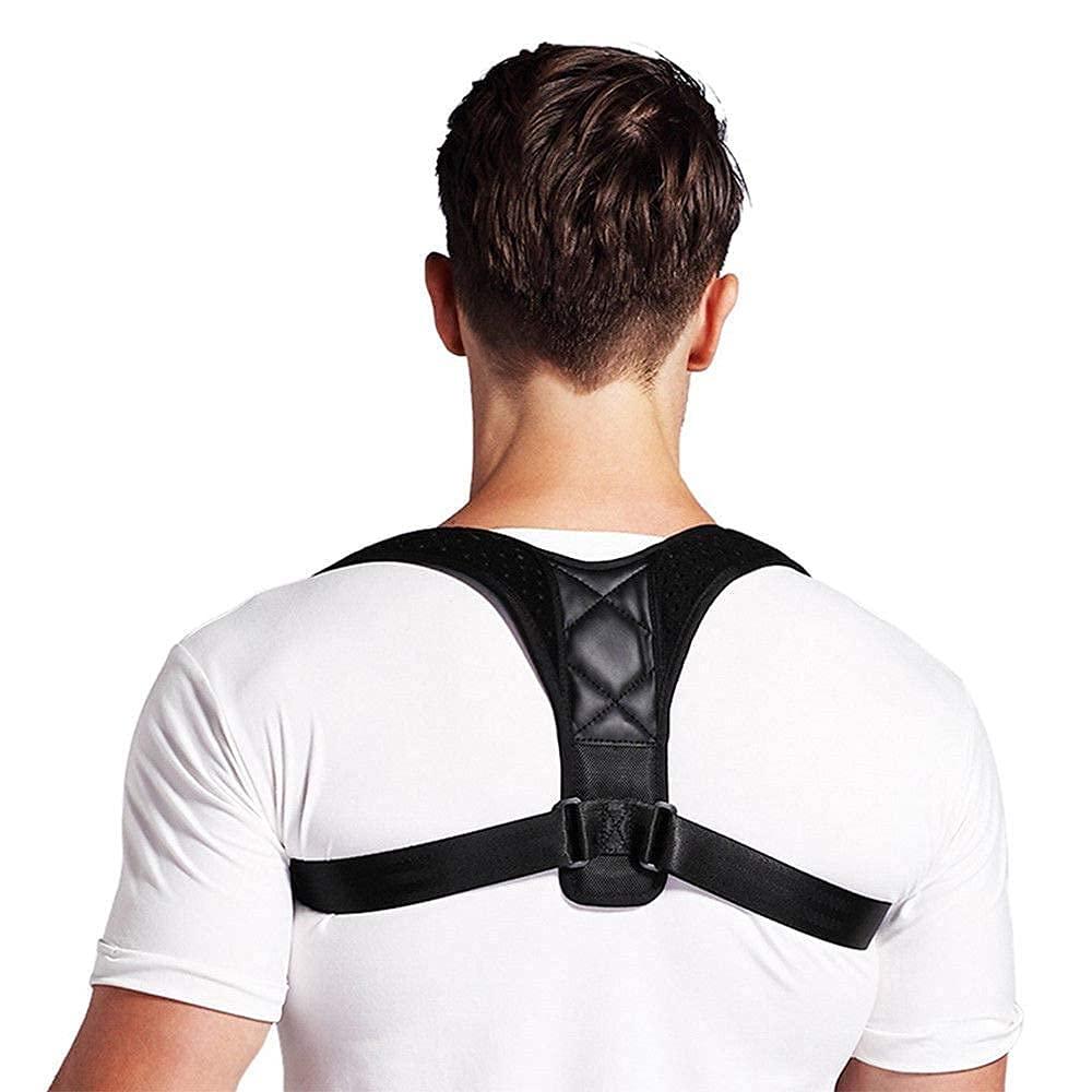 New Delhi YesGo Upper Back Pain Relief Adjustable Back Brace Posture Corrector Shoulder Support Belt (Pack of 1) (XL Size) Black